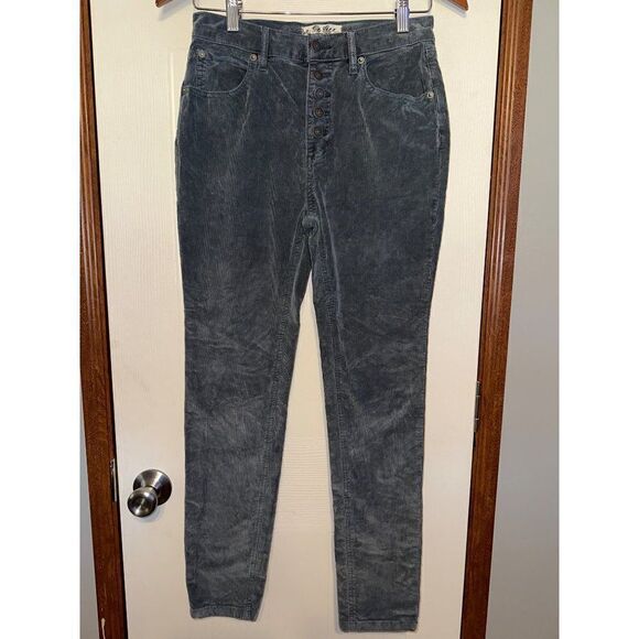 We The Free Gray High Rise Corduroy Button Fly Pants โSize 26 - Picture 3 of 13